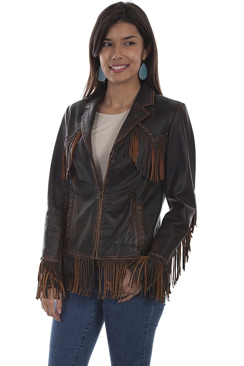(image for) Western fringe jacket (XLarge / Brown)